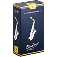 Los mejores  - Vandoren SR213 - Caja de 10 cañas tradicional n.3 para saxofón alto- madera